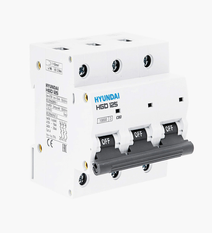 قاطع تيار هيونداي  مينتشر ثلاثي 100 أمبير - 10كيلو