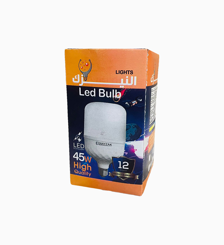 لمبة ليد 45 وات أبيض  - النيزك الكرتونة 20 قطعة