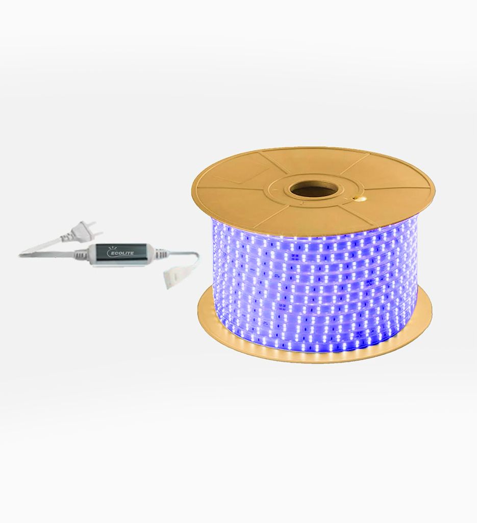 بكرة شريط ليد 180 ليد 100 متر - ضوء أزرق_ ايكو لايت