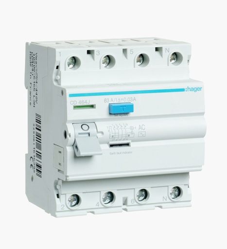 [1050000042] قاطع تيار هاجر رباعي للحماية من التسرب الارضي - 63 أمبير