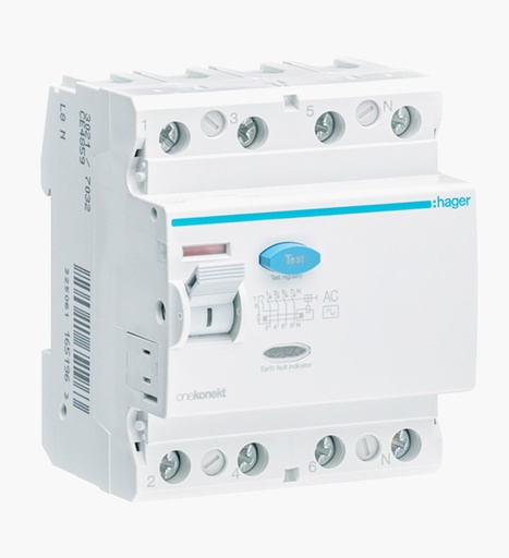 [1050000047] قاطع تيار هاجر رباعي للحماية من التسرب الارضي - 100 أمبير
