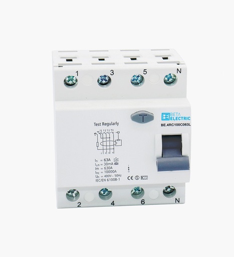 [1030001074] قاطع بيتا رباعي للحماية من التسرب الارضي - 100 أمبير