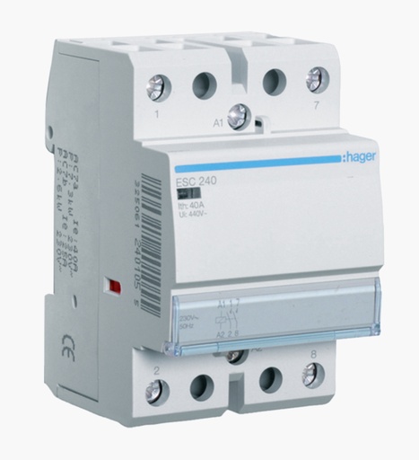 [1050000132] كونتاكتور صامت ثنائي هاجر 40 امبير + 2 نقطة مساعدة مفتوحة