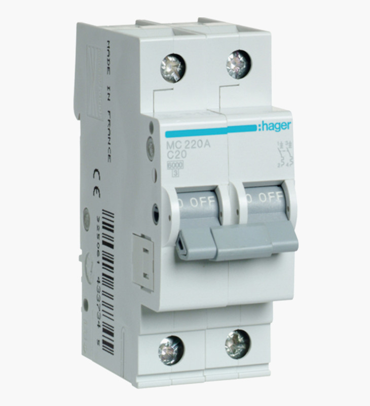 قاطع مينتشر هاجر ثنائي 20 أمبير - 6كيلو