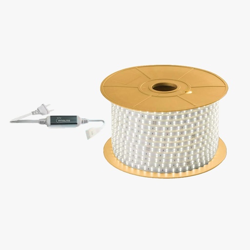 [6223014080514] بكرة استريب 180 ليد 100 متر - 12 وات  اضاءة ابيض_ ايكو لايت